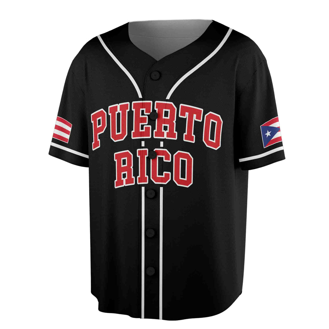 Custom Name Patriotic Puerto Rico Puerto Rican Flag Baseball Jersey S-5XL