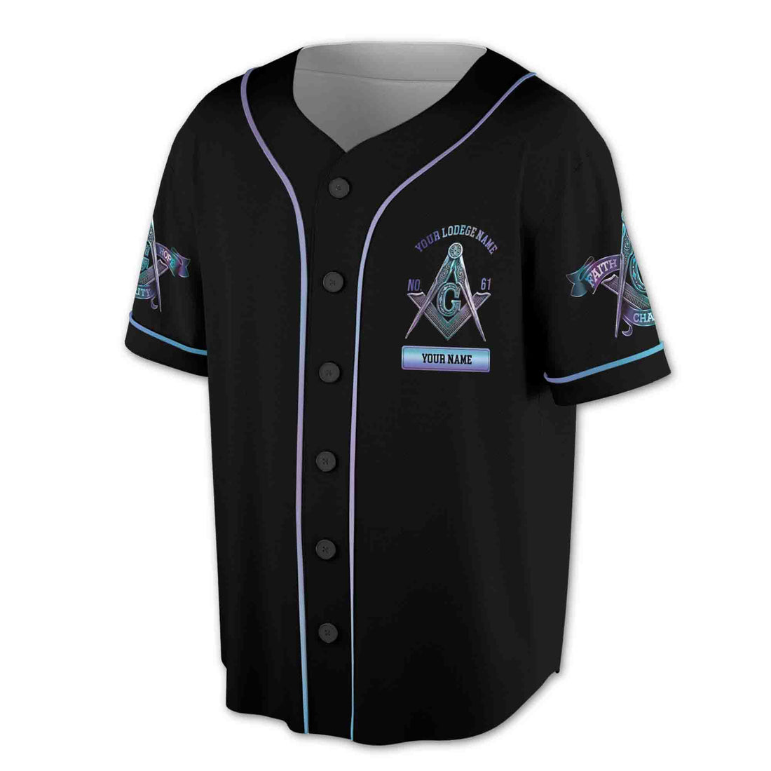 Custom Lodge Name Number AF.AM Mason -Baseball Shirt 19 3D Baseball Jersey Size S-5XL