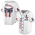 Custom American Flag Texas Flag Eagle 3D Baseball Jersey S-5XL