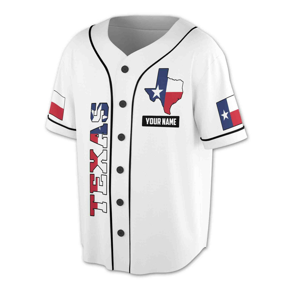 Custom American Flag Texas Flag Eagle 3D Baseball Jersey S-5XL