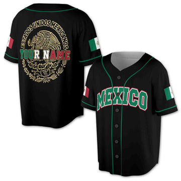 Personalization Mexico Mexican Eagle 3D Baseball Jersey S-5XL