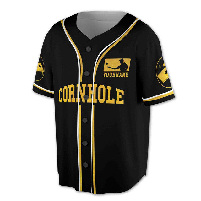 Custom Cornhole Is My Goal 3D Baseball Jersey S-5XL