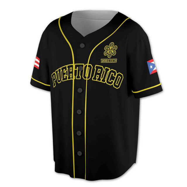Custom Taino Sun Puerto Rico Custom Name Baseball Jersey S-5XL