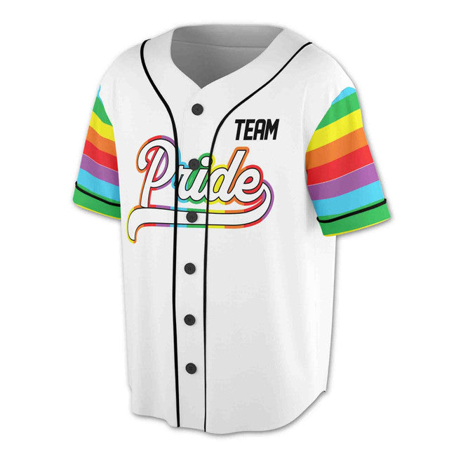 Personalized LGBT Pride Baseball Tee 3D Jersey Baseball Jersey S-5XL