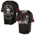 Custom Name Native Amercia Indianl Skull Dask Style Baseball Jersey S-5XL