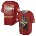 Custom Name God Bless Veteran American Eagle Patriotic Dad Baseball Jersey S-5XL
