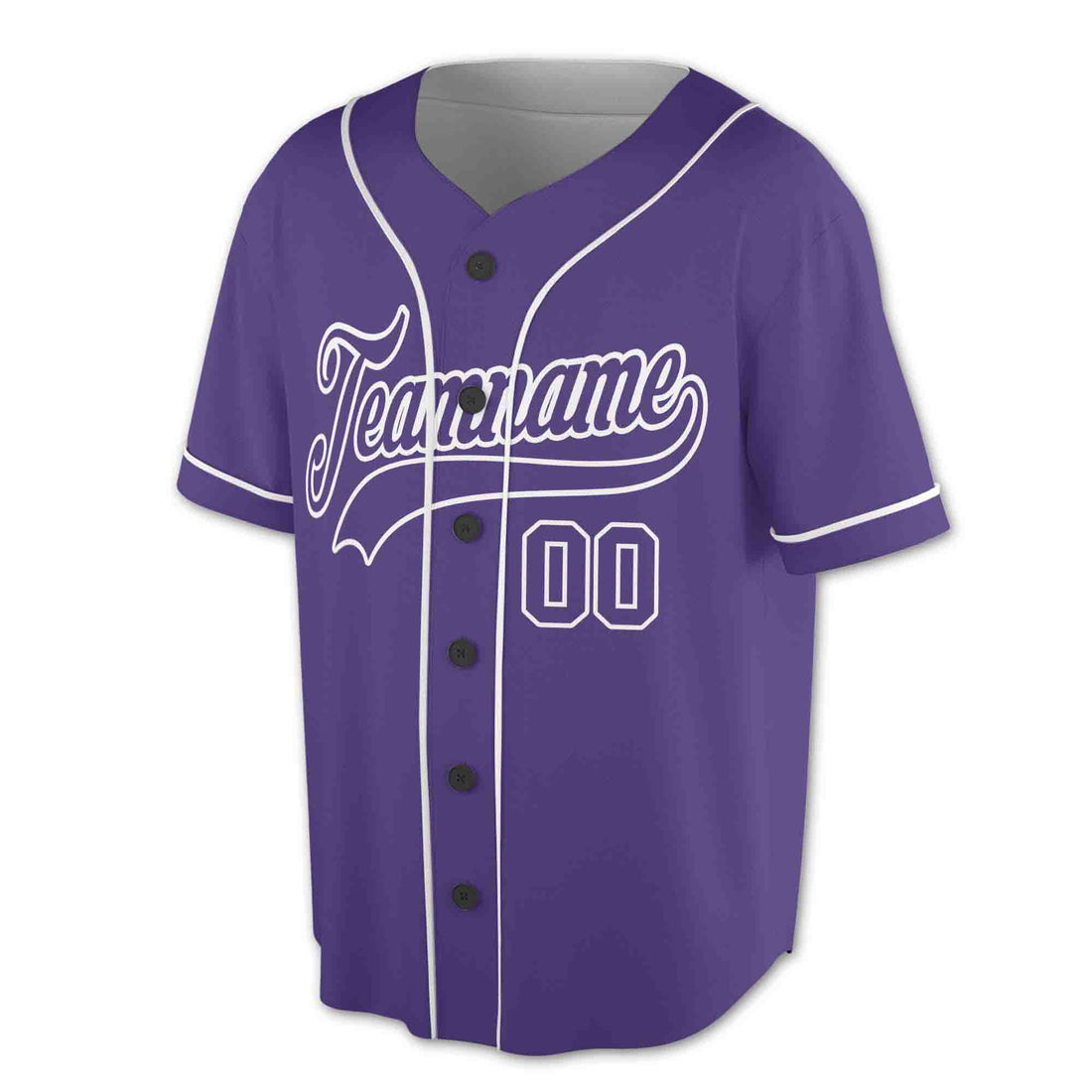 Custom Team Name Purple Baseball Jersey Shirt Size S-5XL