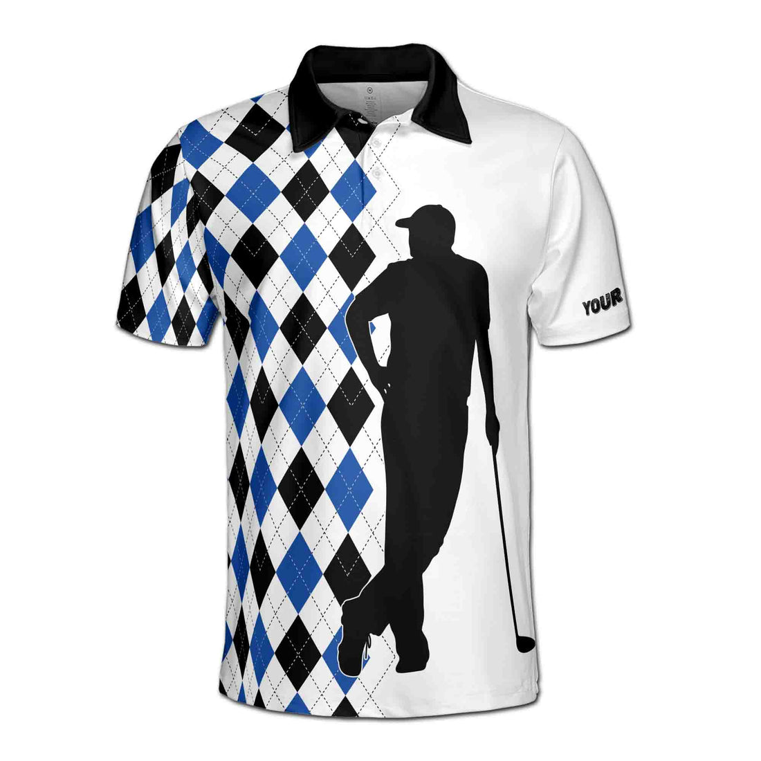 Custom Name I Was One Under Today Silhouette Golf Team Men 3D Men's Polo Shirt Size S-5XL