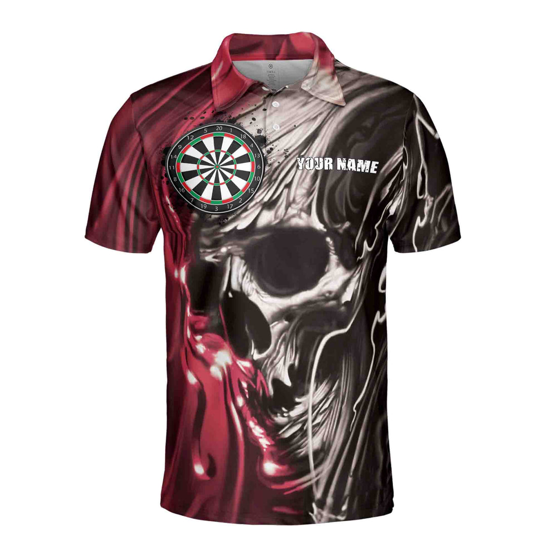 Personalized Darts, Custom Dart Skull For Team 3D Men's Polo Shirt Size S-5XL