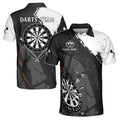 Personalized Darts Shirt, Custom Darts Black and White For Team 3D Men's Polo Shirt Size S-5XL