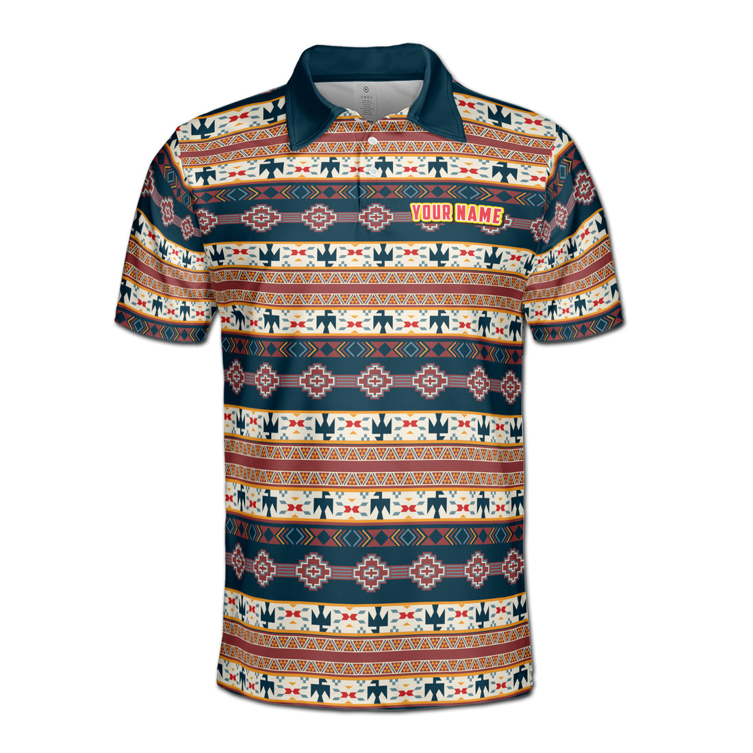 Native American Tribal Pattern Golf Men's Polo Shirt S-5XL