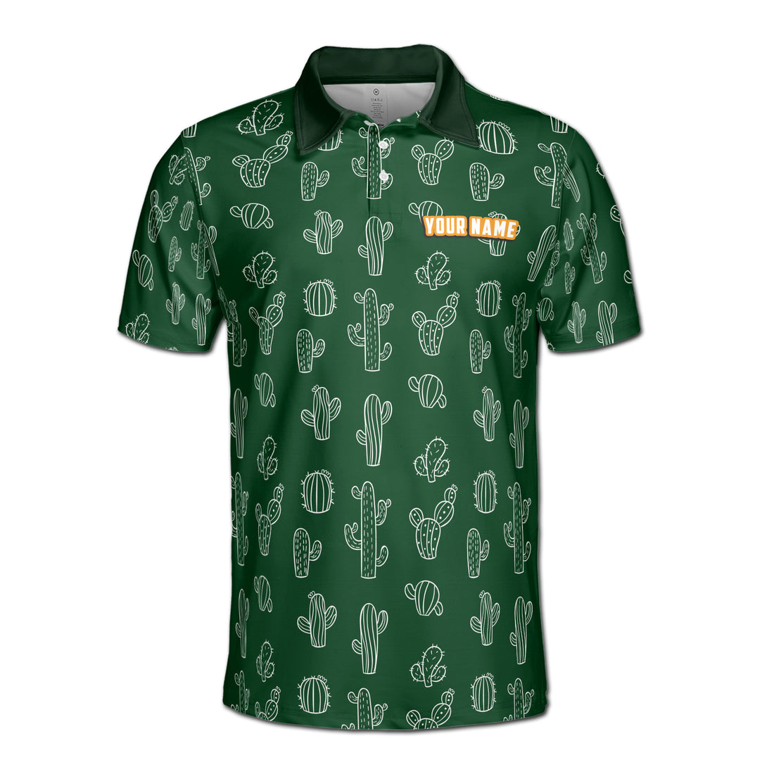 Funny Cactus Doodle Golf Men's Polo Shirt S-5XL