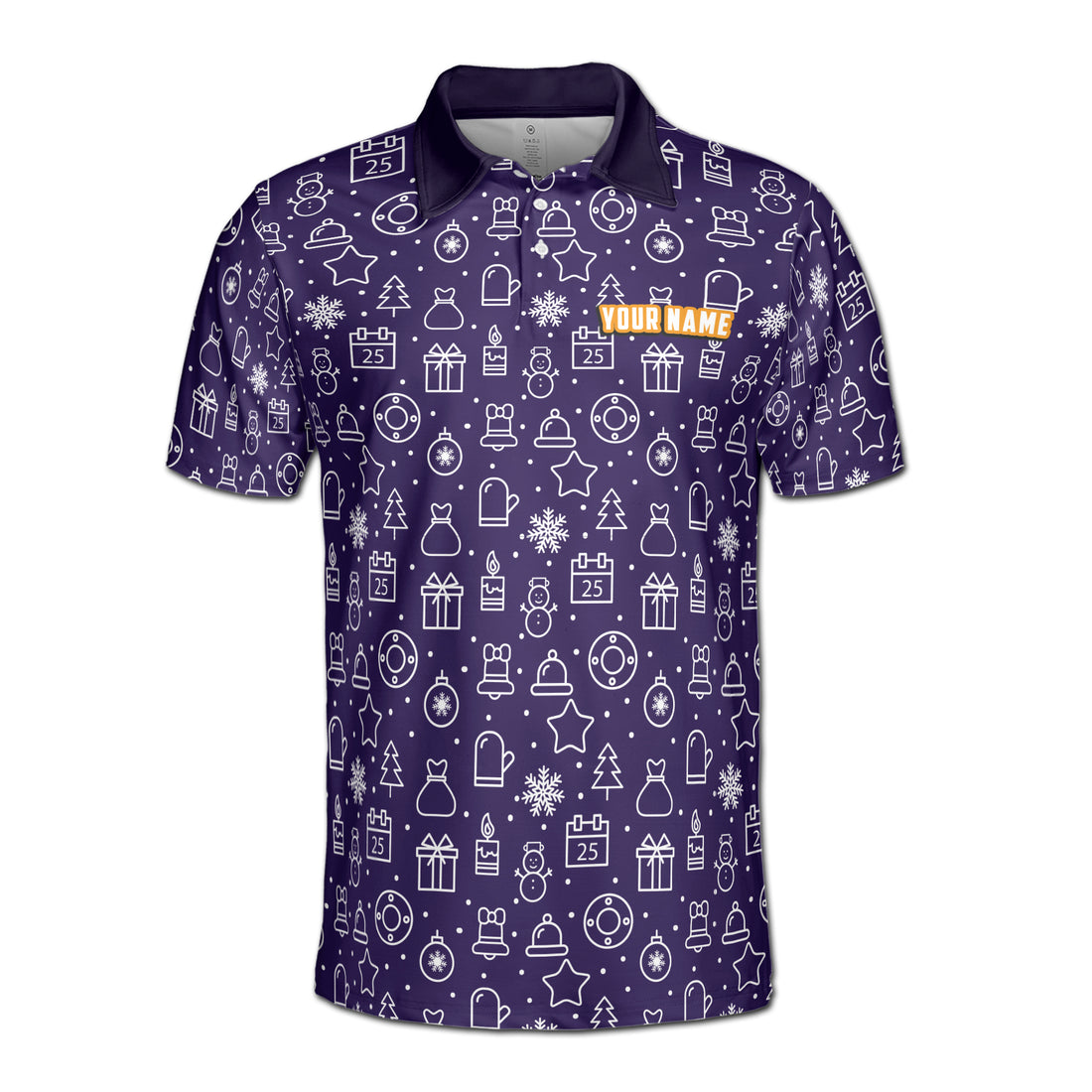 Funny Drawing Christmas Pattern Gift Golf Men's Polo Shirt S-5XL