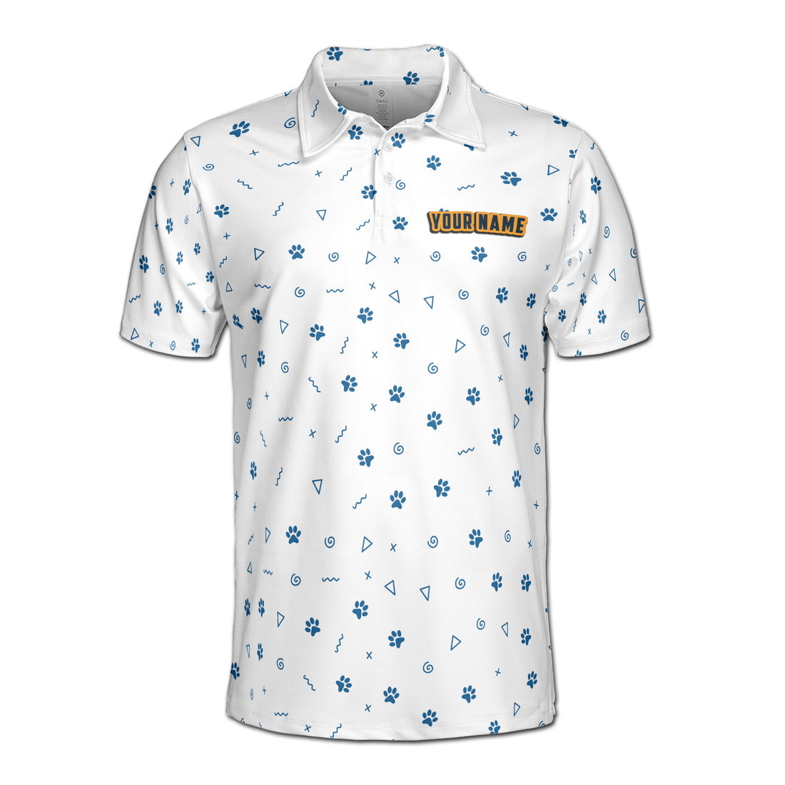 Funny Dog Paw Print Pattern Golf Men's Polo Shirt S-5XL