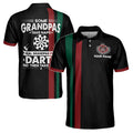 Funny Real Grandpas Play Darts Shirt, Darts Lover Gift 3D Men's Polo Shirt S-5XL