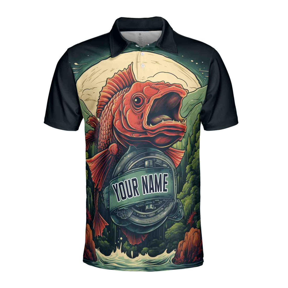 Custom Fishing Shirt, Dad Grandpa Fisherman Love Fishing Men's Polo Shirt S-5XL