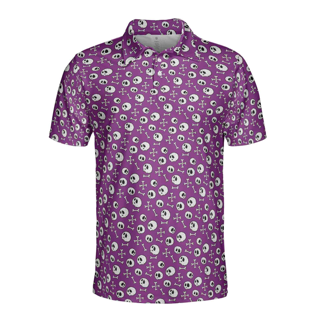 Funny Skull Cross Bone Grunge Golf Men's Polo Shirt S-5XL