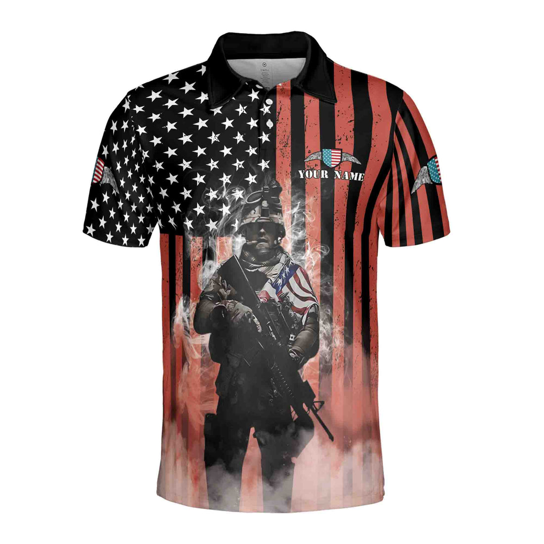 Custom Name What Is A Veteran US. Army American Honor Vet Men's Polo Shirt S-5XL