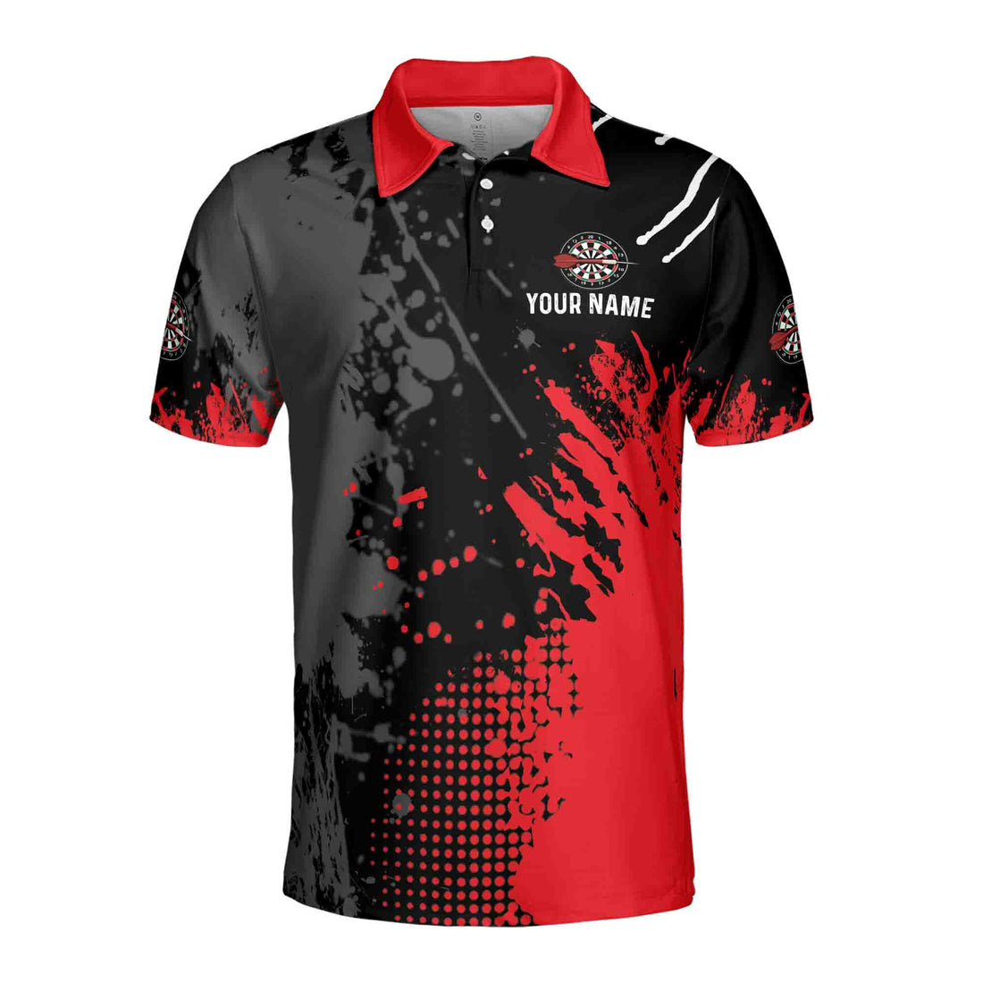 Custom Name Team Name Red Darts Arrow Darts Team Men's Polo Shirt S-5XL