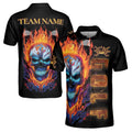 Custom Name Team Name Skull Golfer Team Golf Men's Polo Shirt S-5XL