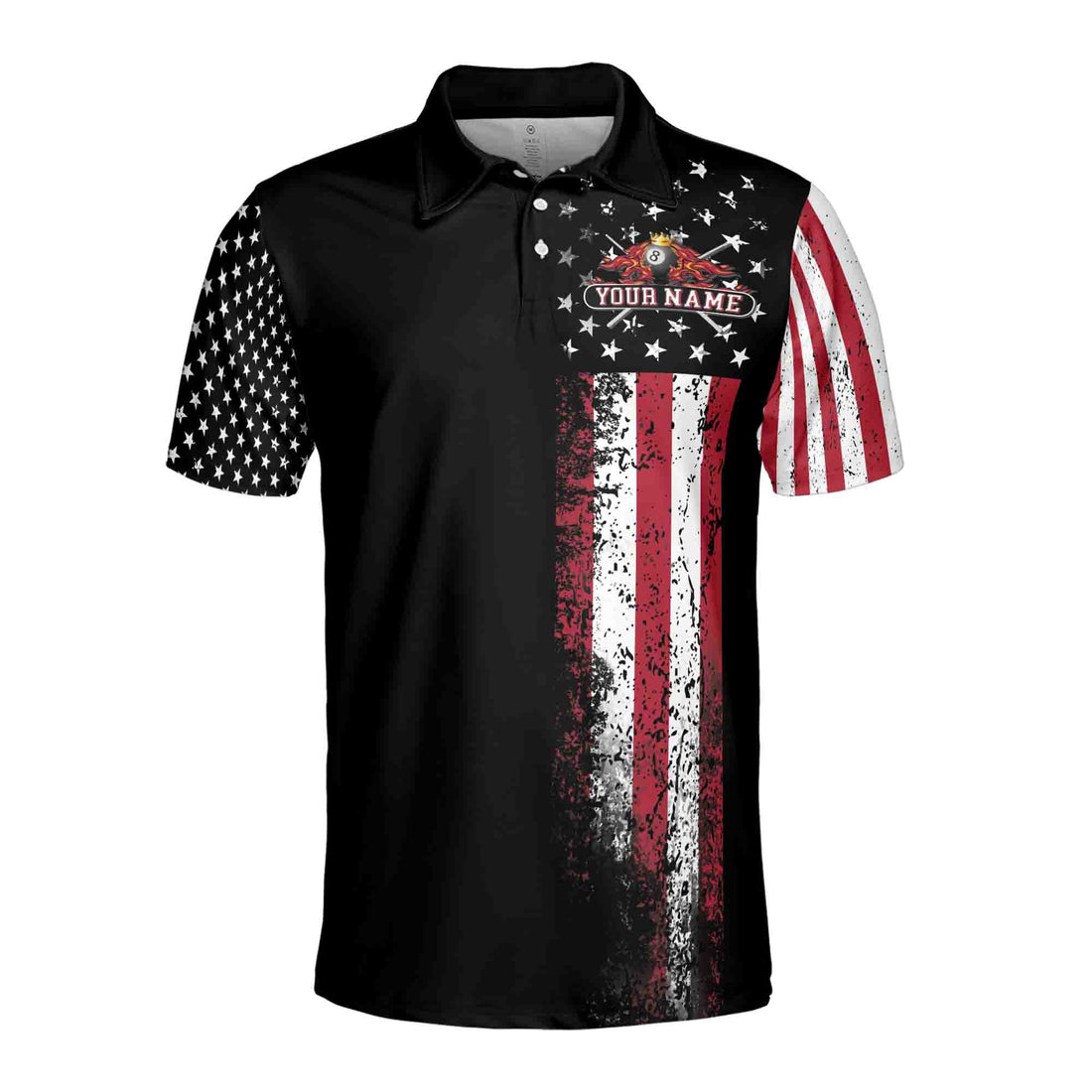 Customize Name Team Name Retro Patriotic American Eagle Pool Gift Billiard 3D Polo Shirt Size S-5XL