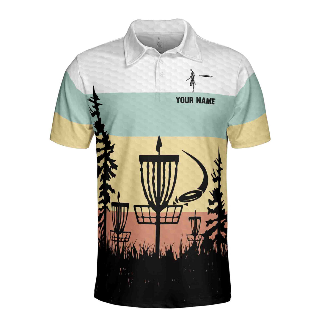 Custom Name Funny No Little Ball Jus Big Discs Golf Men's Polo Shirt S-5XL