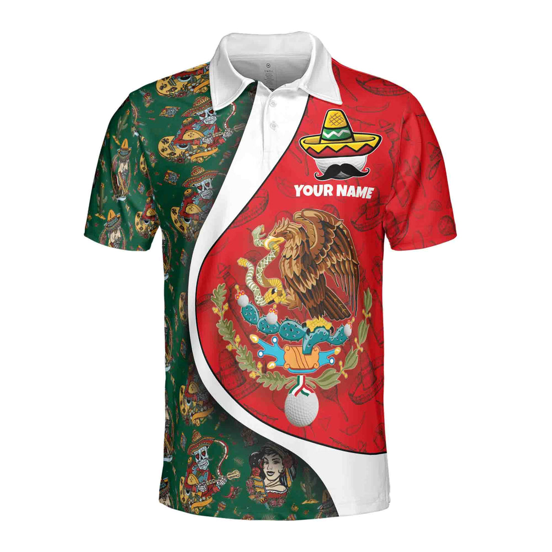Funny Nacho Average Golfer Cinco De Mayo Mexican Golfer Men's Polo Shirt S-5XL