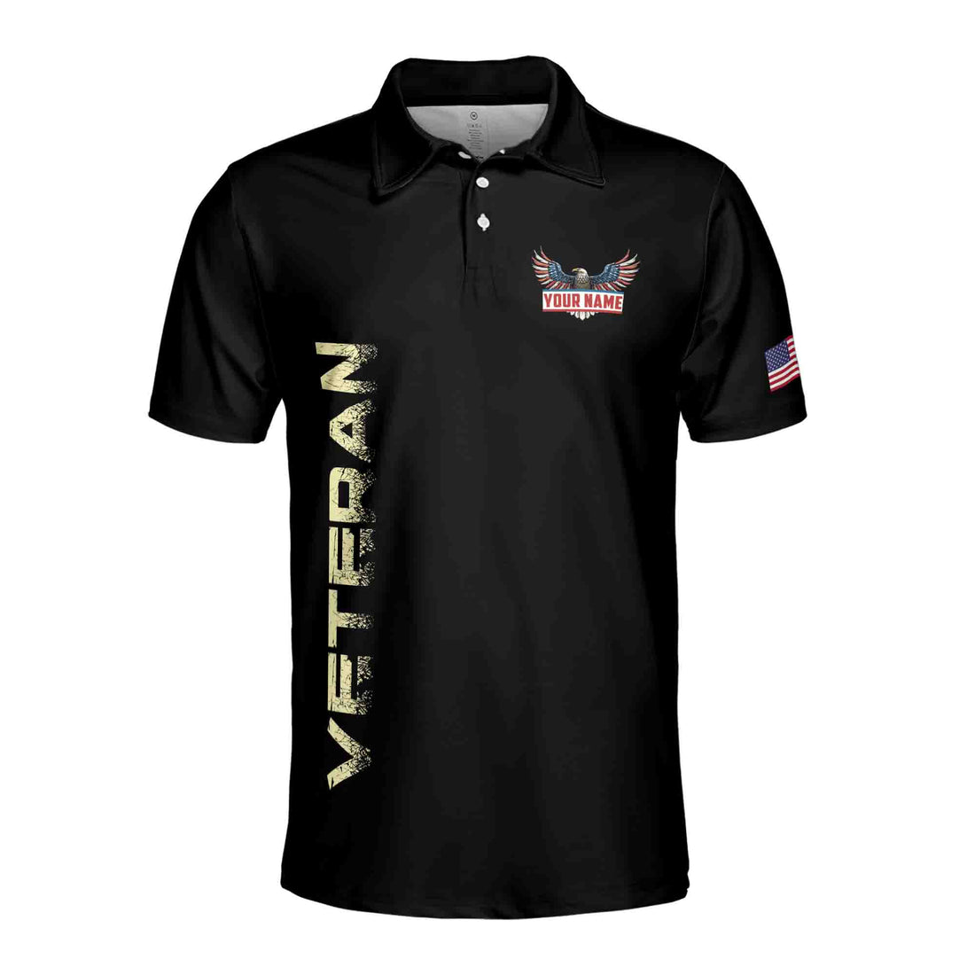 I'm a Grandpa A Veteran Proud Vet Grandfather Fathers Day Men's Polo Shirt S-5XL