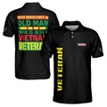 Never Underestimate An Old Man Vietnam Veteran Men's Polo Shirt S-5XL