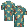 Funny Bigfoot Sasquatch Tropical Plants Golf Men's Polo Shirt S-5XL