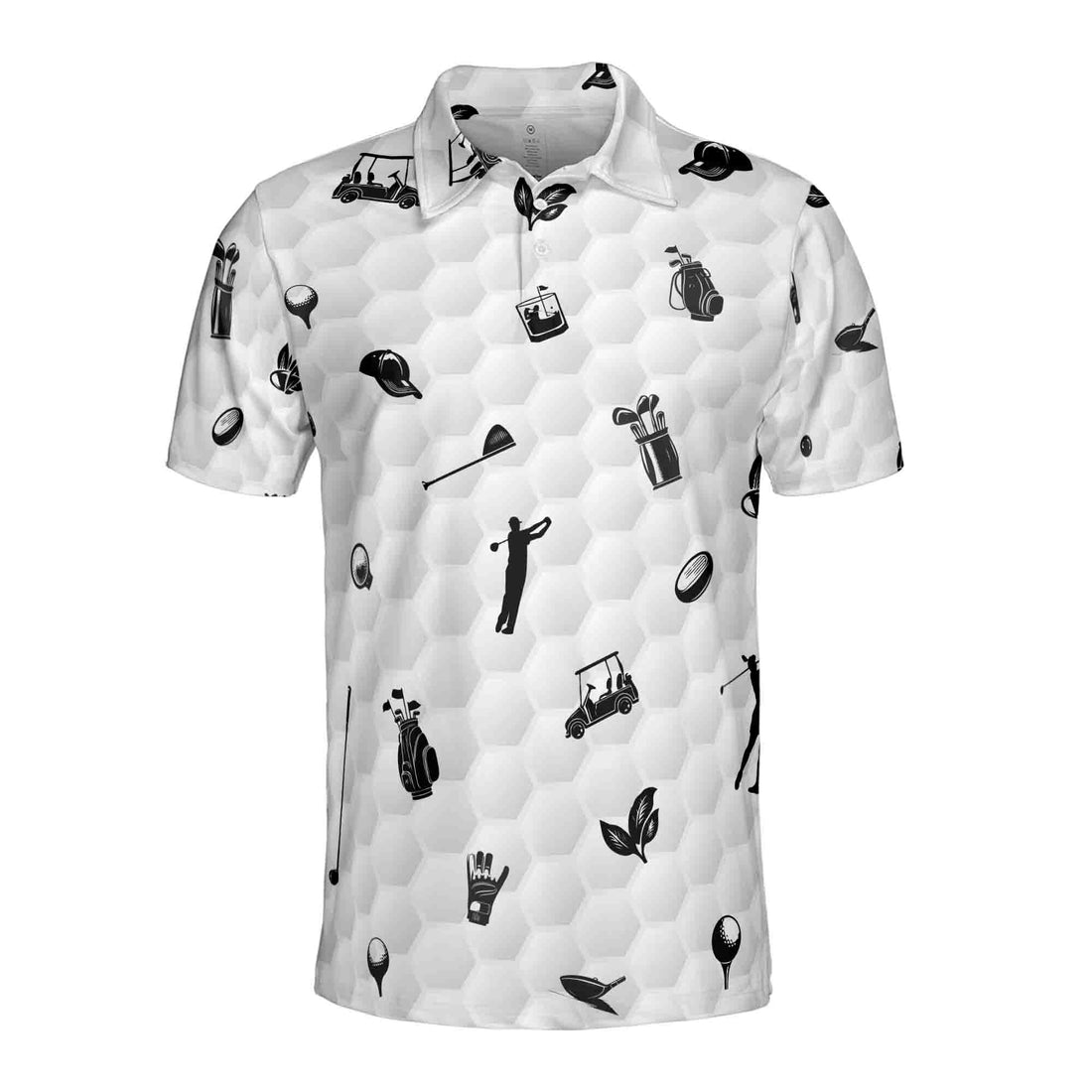 Funny Golf Icon Golfer Silhouette Golf Men's Polo Shirt S-5XL