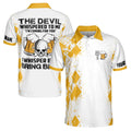 Funny Custom Name The Devil Whispered Bring Beer Skull Golf Men's Polo Shirt S-5XL