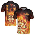 Custom Name Team Name Darts Dragon Flame Darts Team Men's Polo Shirt S-5XL