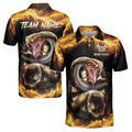 Custom Name Team Name Darts Snake Flame Darts Team Men's Polo Shirt S-5XL
