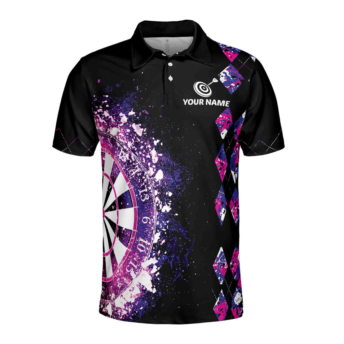 Custom Name Team Name Colorful Darts Art Darts Team Men's Polo Shirt S-5XL