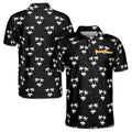 Funny Palm Tree Tropical Island Black and White Golf Men's Polo Shirt S-5XL