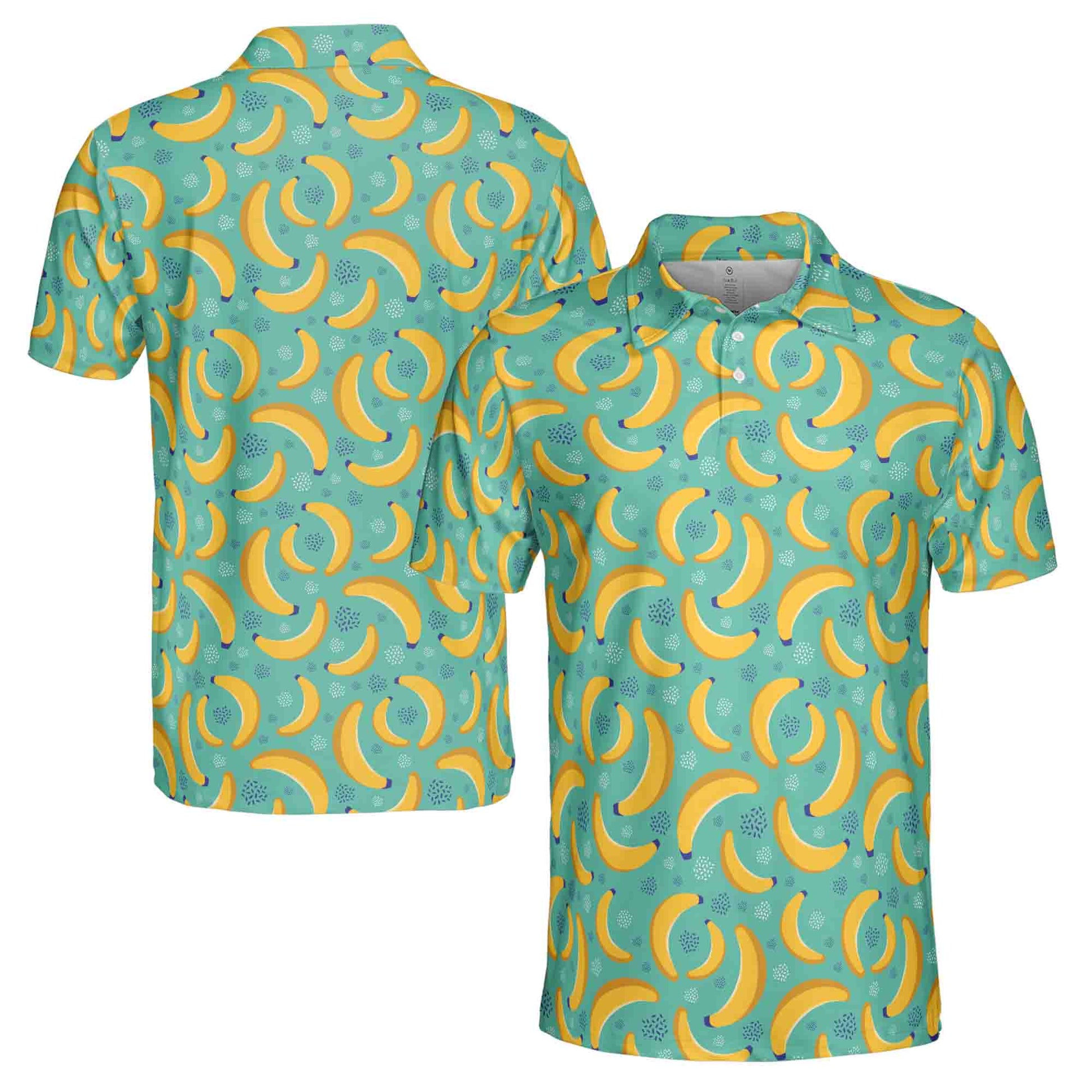 Funny Banana Pattern Golf Men's Polo Shirt S-5XL