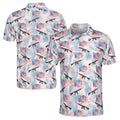 Funny Gun American Flag Floral Plants Golf Men's Polo Shirt S-5XL