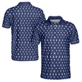 Funny Gun American Soldier Silhouette Icon Navy Golf Men's Polo Shirt S-5XL