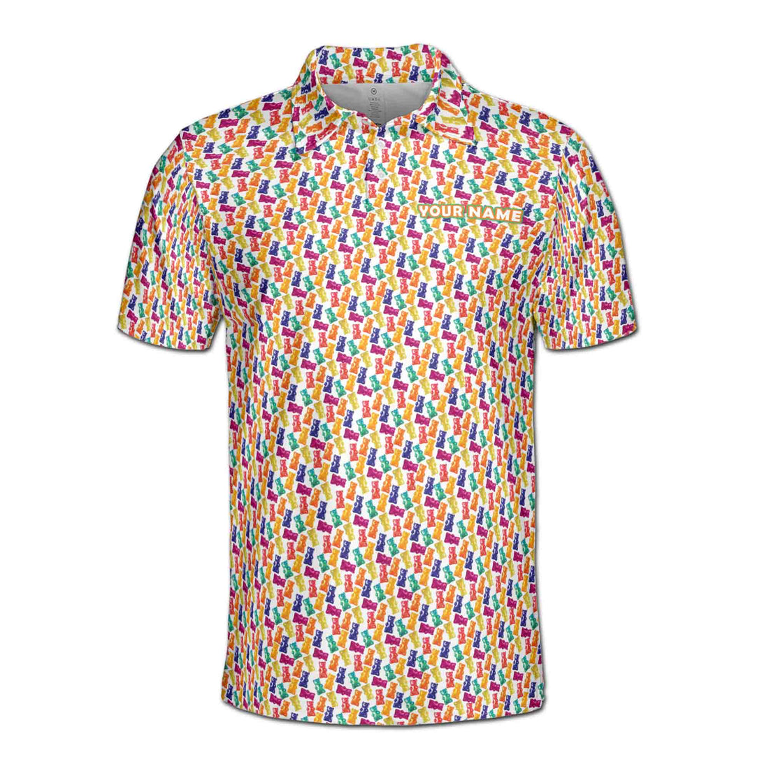 Funny Gummy Colorful Bear Gift Golf Men's Polo Shirt S-5XL