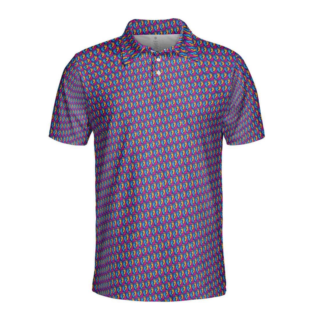 Funny Colorful Footprints Gift Golf Men's Polo Shirt S-5XL
