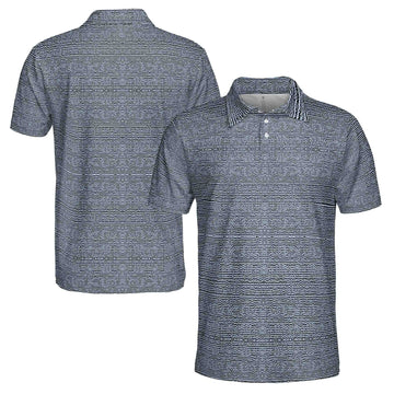 Funny Tribal Art Text Golf Men's Polo Shirt S-5XL