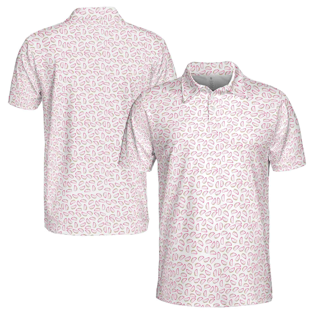 Funny Pink Taco Food Lover Golf Men's Polo Shirt S-5XL