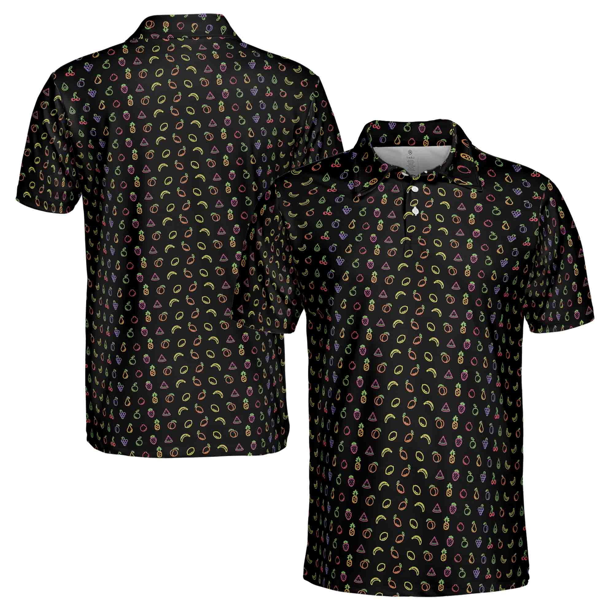 Funny Light Fruit Golf Men's Polo Shirt S-5XL