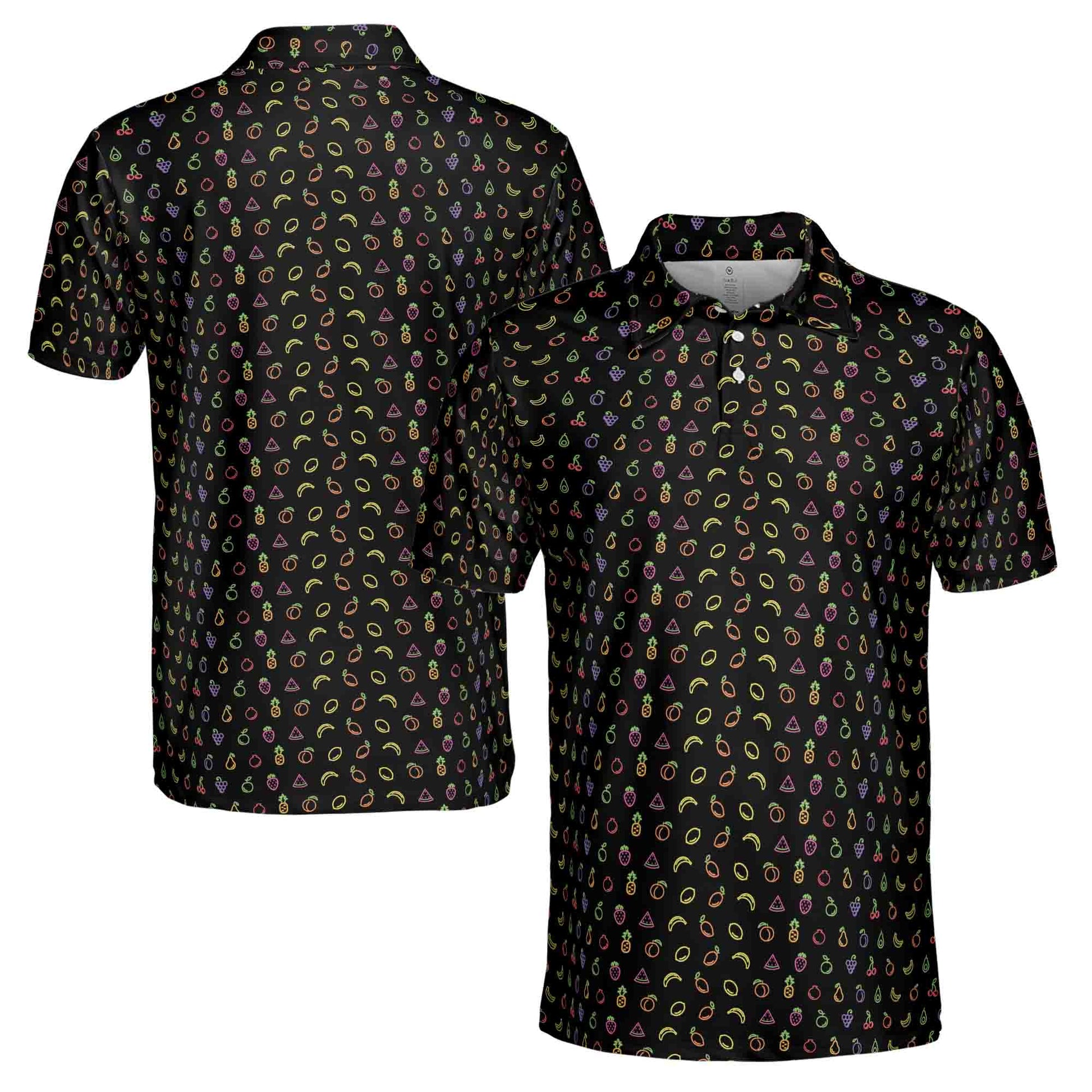 Funny Light Fruit Golf Men's Polo Shirt S-5XL