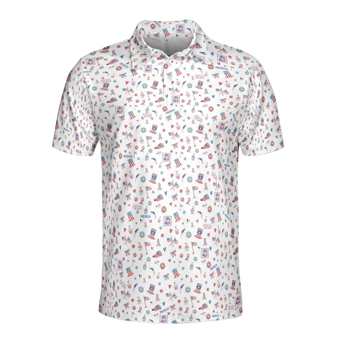 Funny American Independence Day 4 Of July Merica Golf Men's Polo Shirt S-5XL