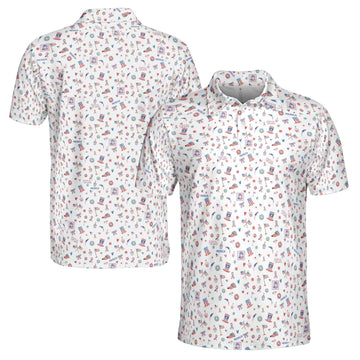 Funny American Independence Day 4 Of July Merica Golf Men's Polo Shirt S-5XL