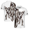 Custom Name Brown Camo Bigfoot Golf Men's Polo Shirt S-5XL