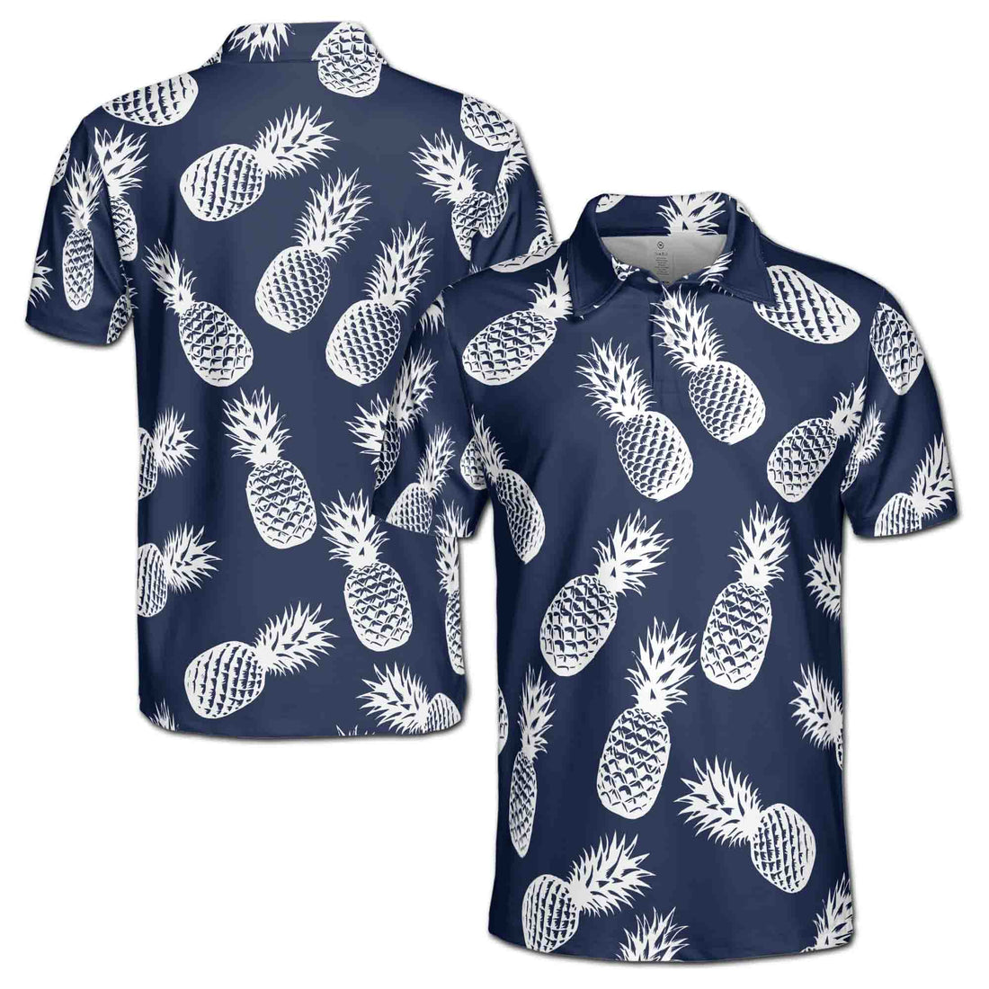 Funny White Pinapple In Dark Golf Men's Polo Shirt S-5XL