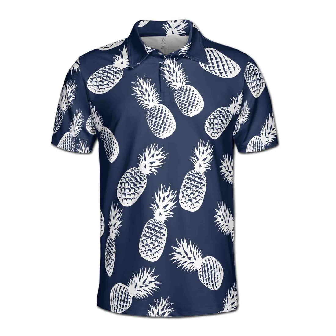 Funny White Pinapple In Dark Golf Men's Polo Shirt S-5XL